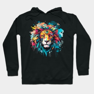 painted Lion Faces Hoodie